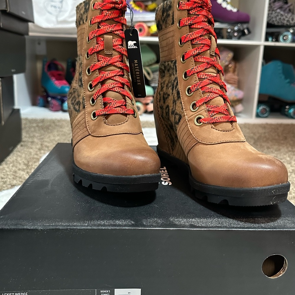 Sorel Lexi Wedge Women's Tan and Brown Boots